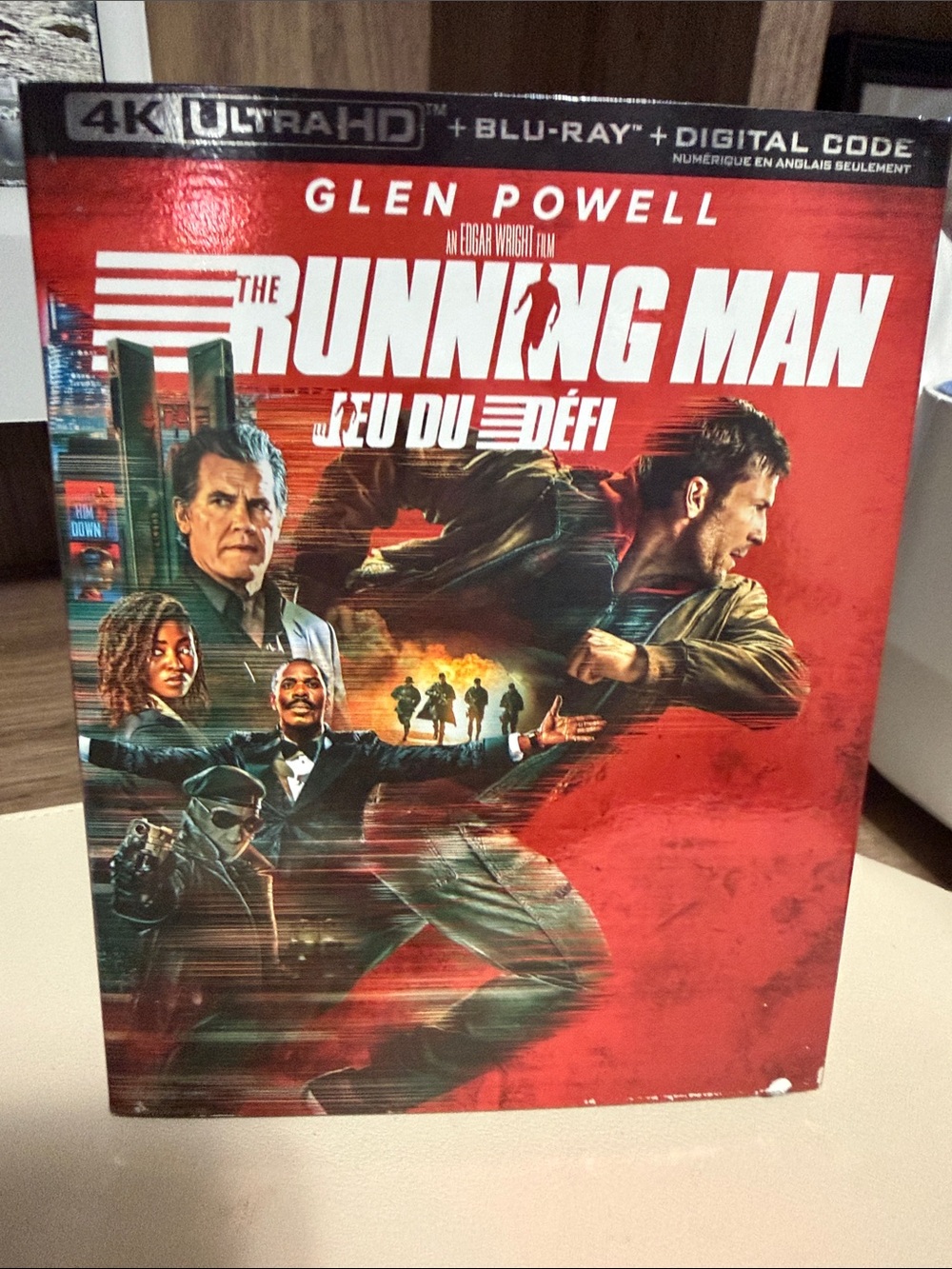 The Running Man 4K Ultra HD + Blu-ray - Glen Powell Red Edition